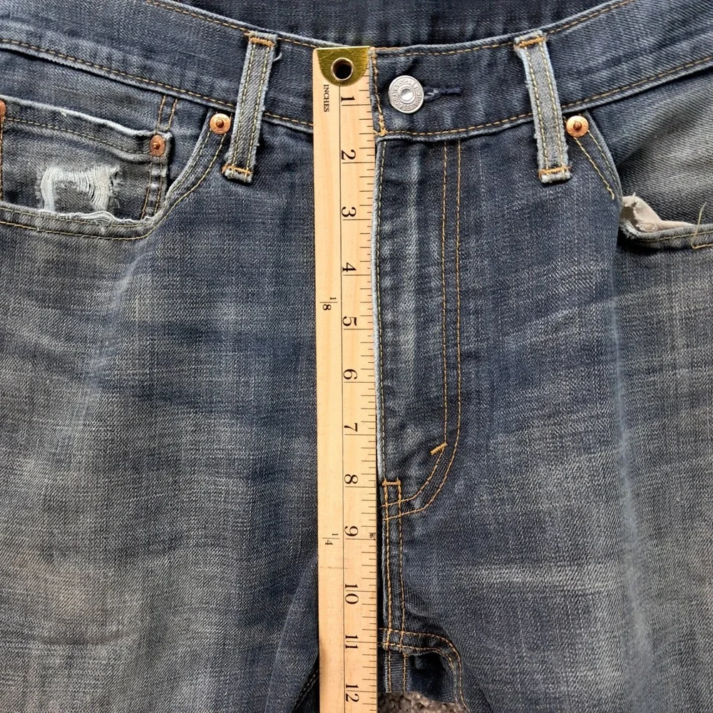 Levis 512 Slim Taper Mens Blue Denim Jeans 34x30 Medium Wash WaterLess 7002